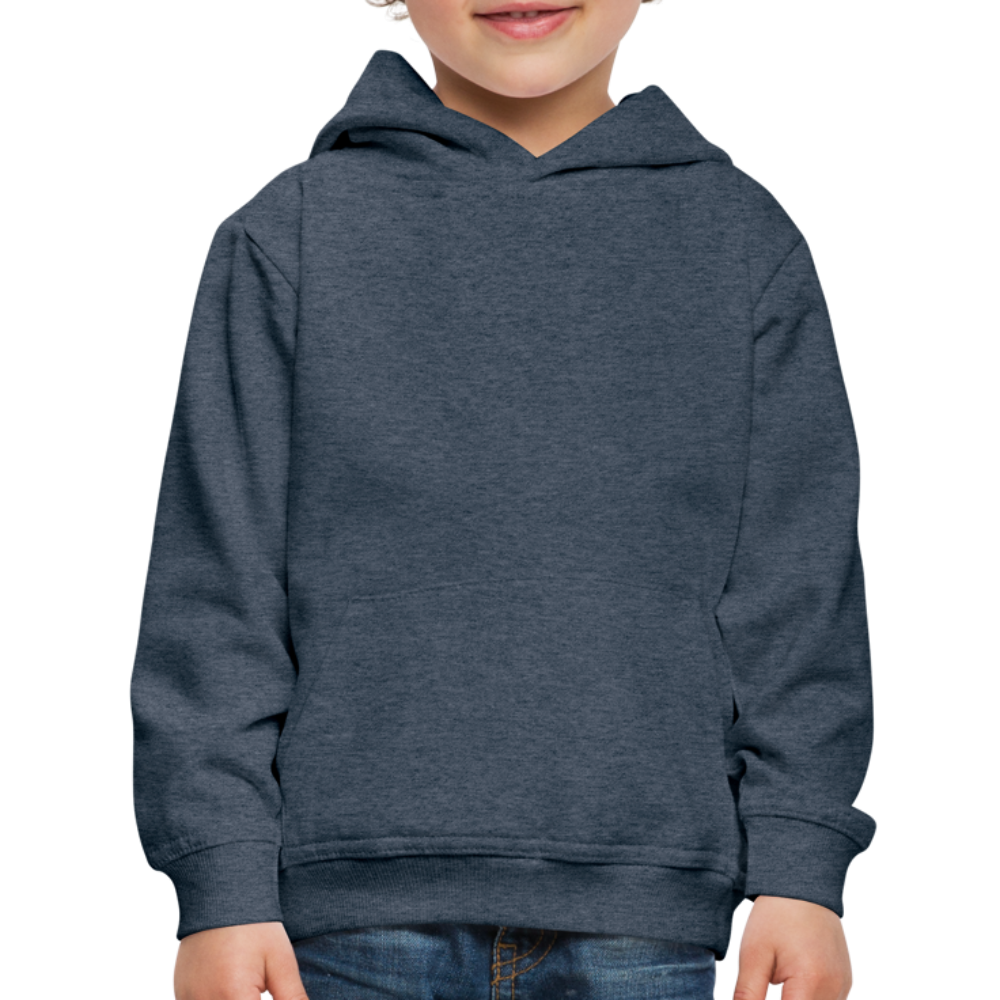 Customizable Kids‘ Premium Hoodie add your own photos, images, designs, quotes, texts and more - heather denim