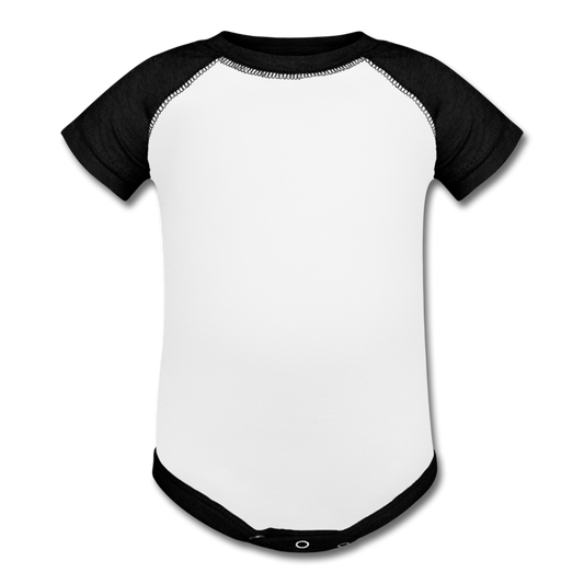 Customizable Baseball Baby Bodysuit add your own photos, images, designs, quotes, texts and more - white/black
