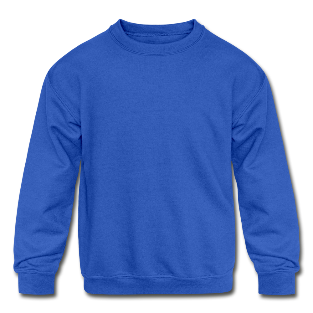 Customizable Kids' Crewneck Sweatshirt add your own photos, images, designs, quotes, texts and more - royal blue