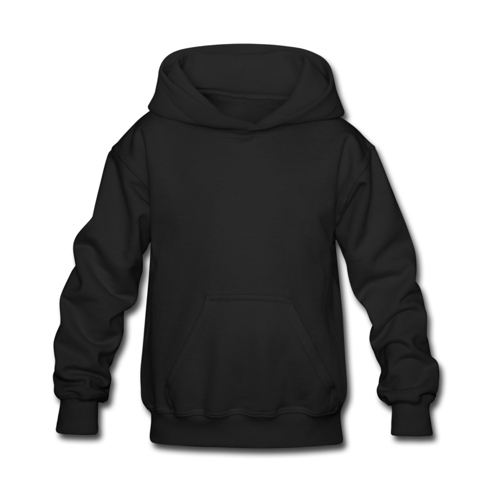 Customizable Kids' Hoodie add your own photos, images, designs, quotes, texts and more - black