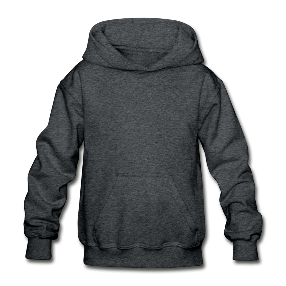 Customizable Gildan Heavy Blend Youth Hoodie add your own photos, images, designs, quotes, texts and more - deep heather
