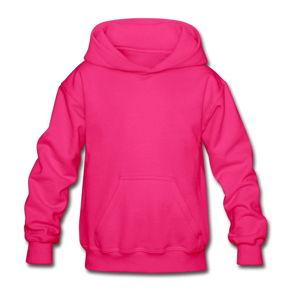 Customizable Gildan Heavy Blend Youth Hoodie add your own photos, images, designs, quotes, texts and more - fuchsia