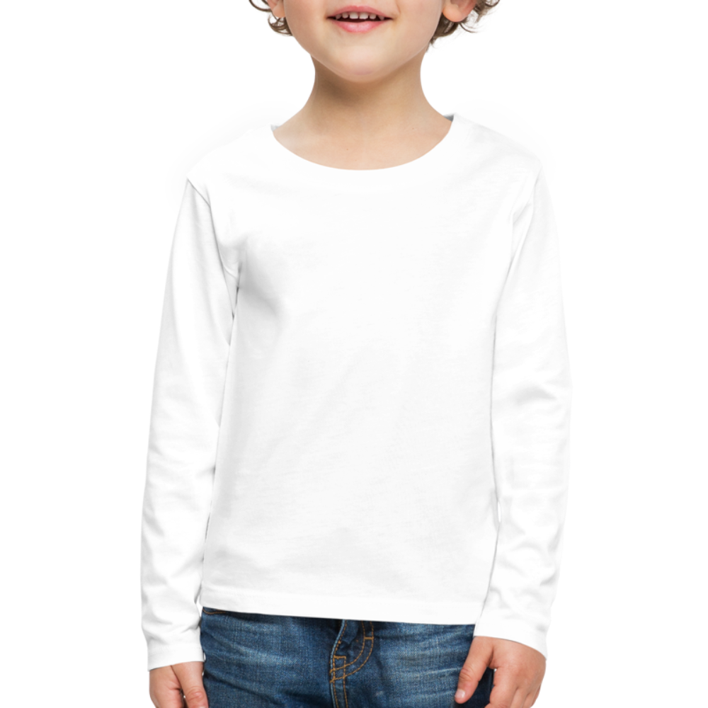 Customizable Kids' Premium Long Sleeve T-Shirt add your own photos, images, designs, quotes, texts and more - white