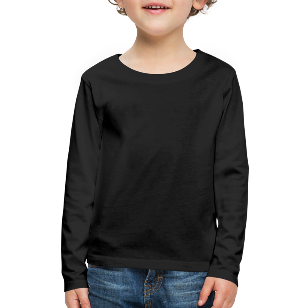 Customizable Kids' Premium Long Sleeve T-Shirt add your own photos, images, designs, quotes, texts and more - black