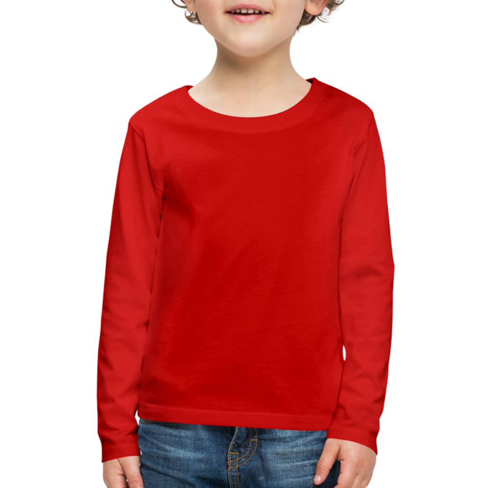 Customizable Kids' Premium Long Sleeve T-Shirt add your own photos, images, designs, quotes, texts and more - red