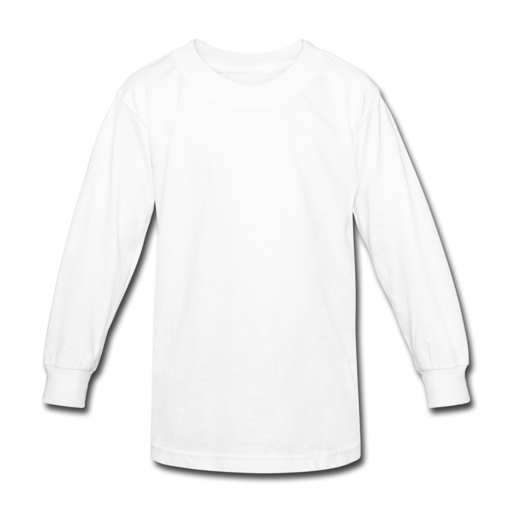Customizable Kids' Long Sleeve T-Shirt add your own photos, images, designs, quotes, texts and more - white