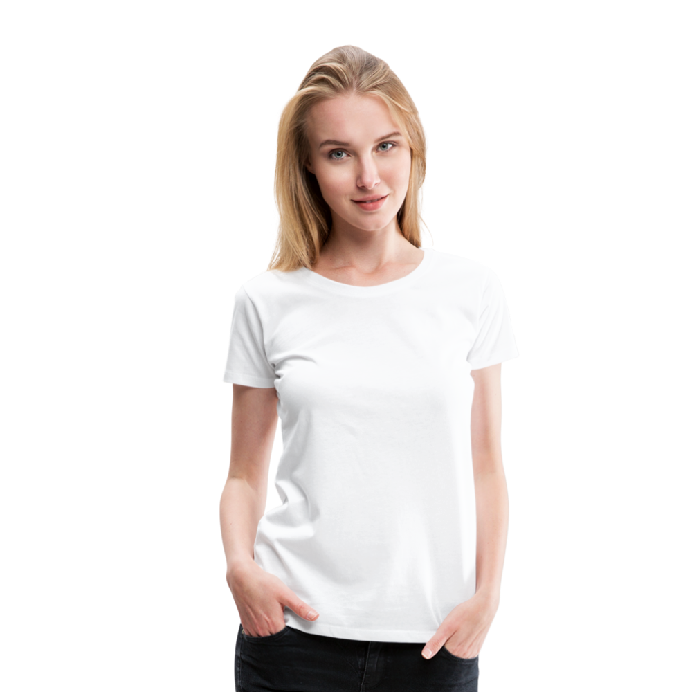 Customizable Women’s Premium T-Shirt add your own photos, images, designs, quotes, texts and more - white