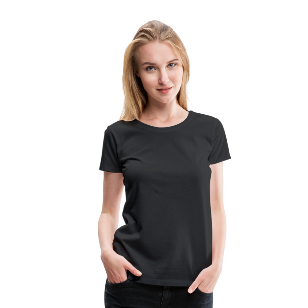 Customizable Women’s Premium T-Shirt add your own photos, images, designs, quotes, texts and more - black