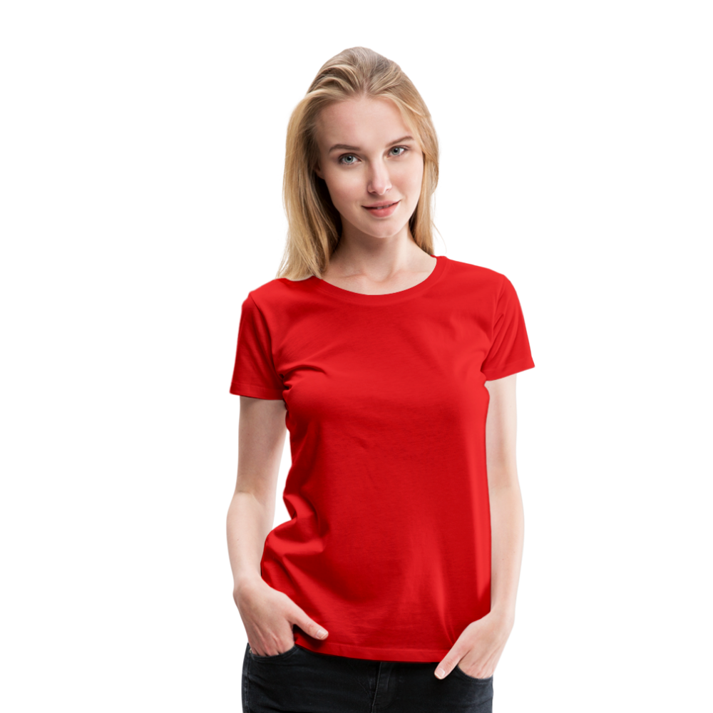 Customizable Women’s Premium T-Shirt add your own photos, images, designs, quotes, texts and more - red