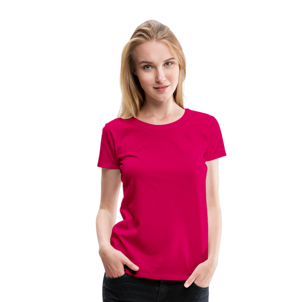 Customizable Women’s Premium T-Shirt add your own photos, images, designs, quotes, texts and more - dark pink