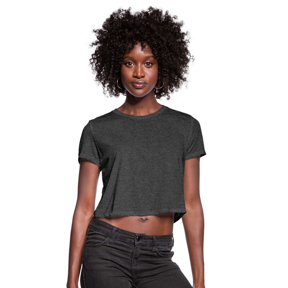 Customizable Women's Cropped T-Shirt add your own photos, images, designs, quotes, texts and more - deep heather