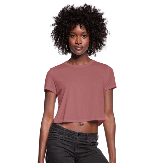 Customizable Women's Cropped T-Shirt add your own photos, images, designs, quotes, texts and more - mauve