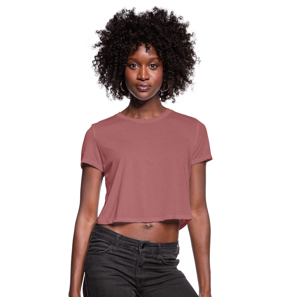 Customizable Women's Cropped T-Shirt add your own photos, images, designs, quotes, texts and more - mauve