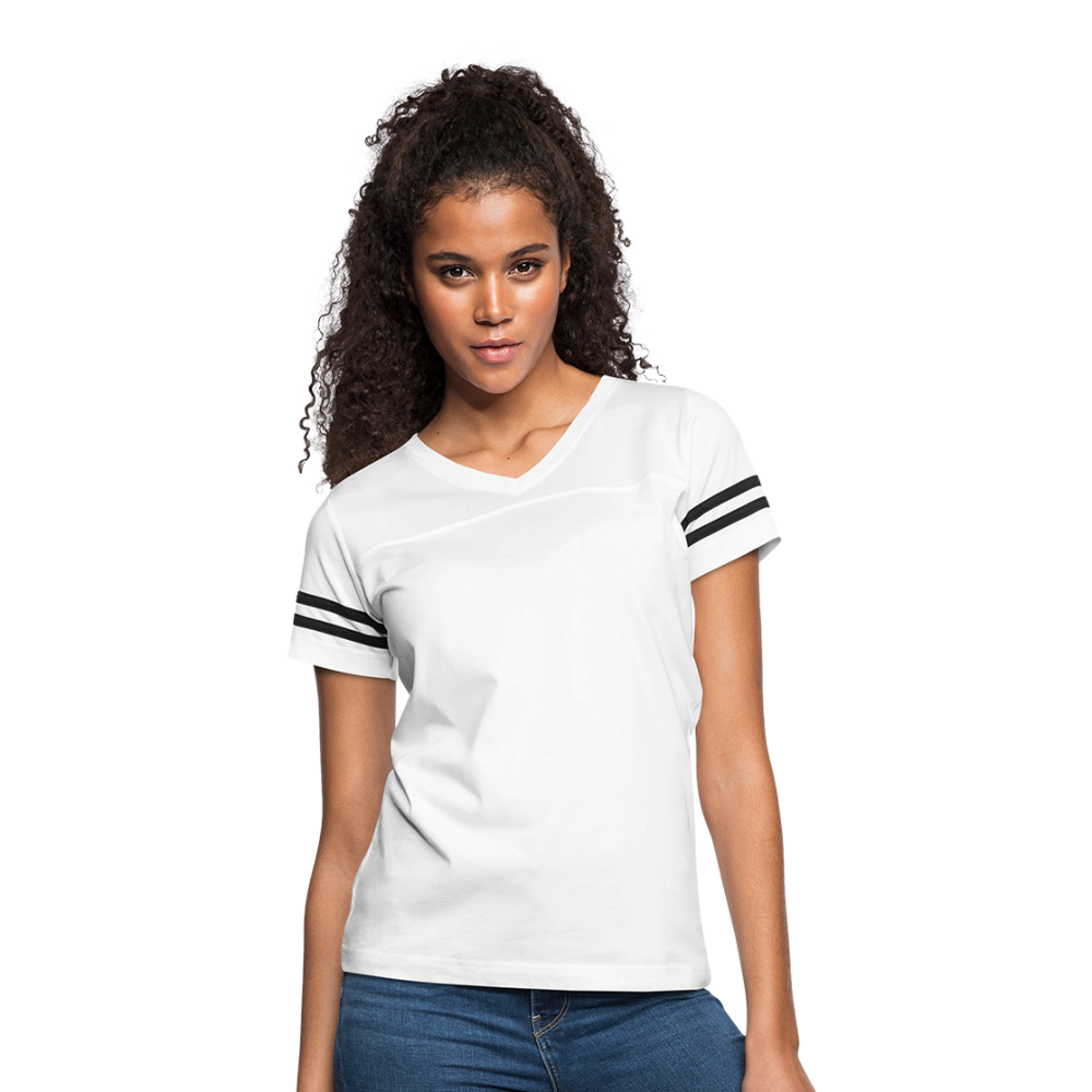 Customizable Women’s Vintage Sport T-Shirt add your own photos, images, designs, quotes, texts and more - white/black