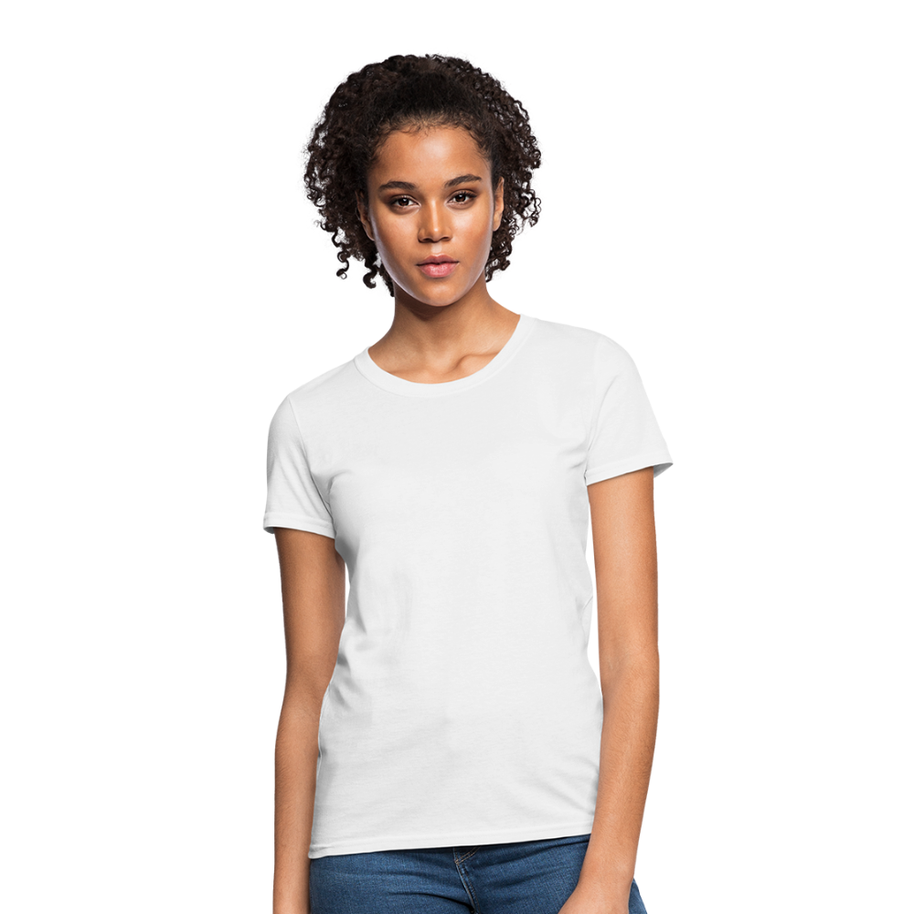 Customizable Women's T-Shirt add your own photos, images, designs, quotes, texts and more - white