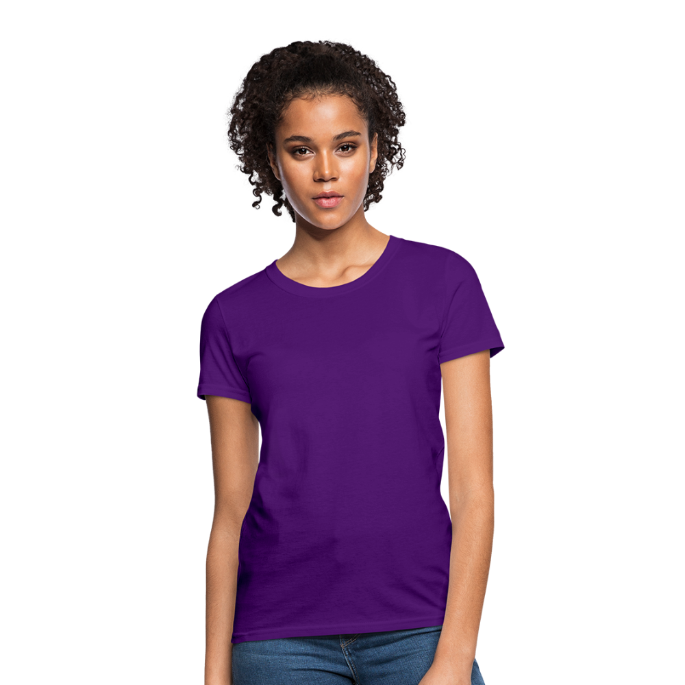 Customizable Women's T-Shirt add your own photos, images, designs, quotes, texts and more - purple