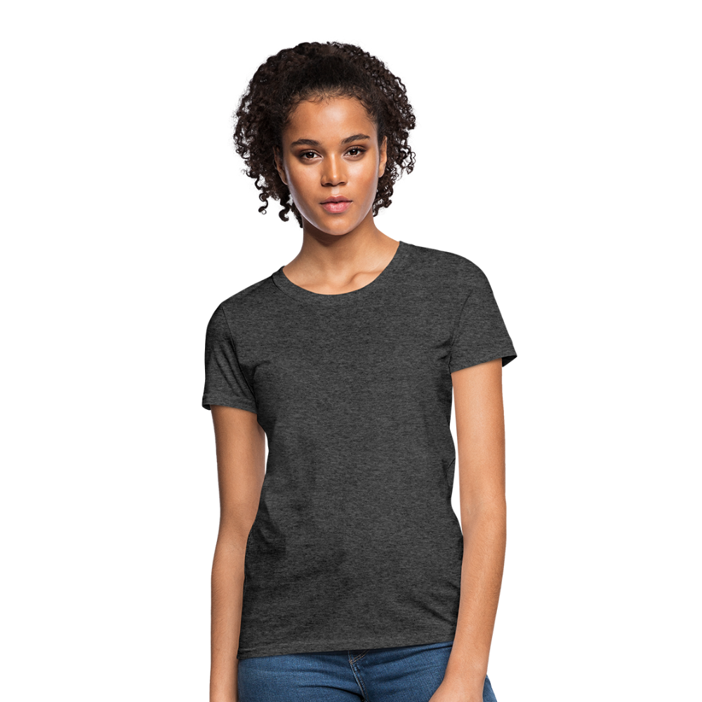 Customizable Women's T-Shirt add your own photos, images, designs, quotes, texts and more - heather black