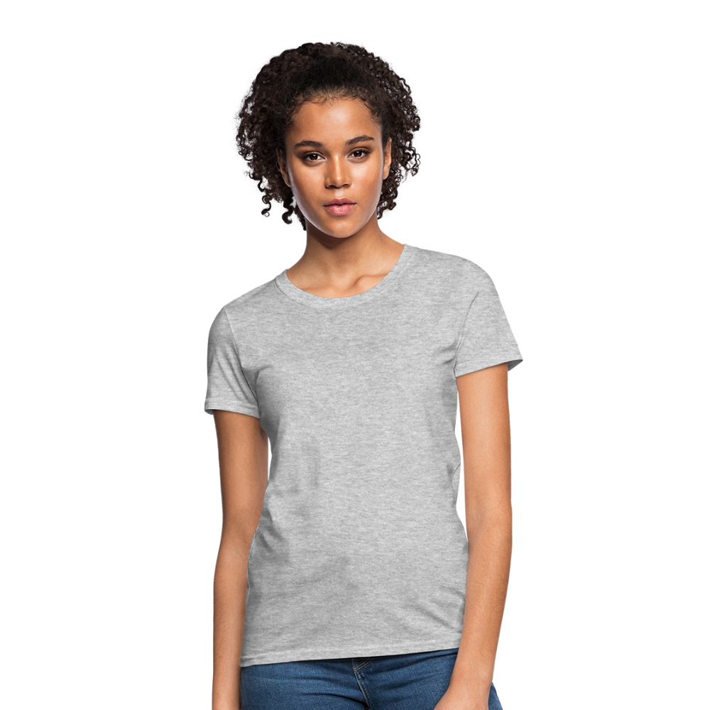 Customizable Women's T-Shirt add your own photos, images, designs, quotes, texts and more - heather gray