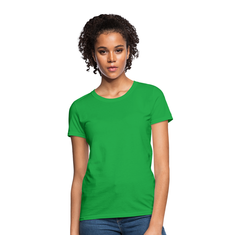 Customizable Women's T-Shirt add your own photos, images, designs, quotes, texts and more - bright green