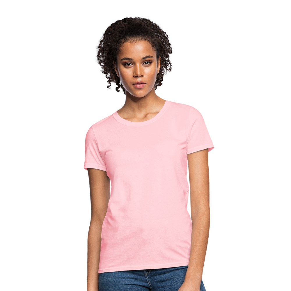 Customizable Women's T-Shirt add your own photos, images, designs, quotes, texts and more - pink