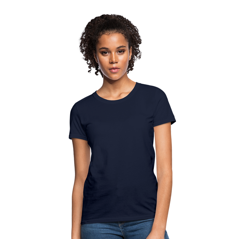 Customizable Women's T-Shirt add your own photos, images, designs, quotes, texts and more - navy