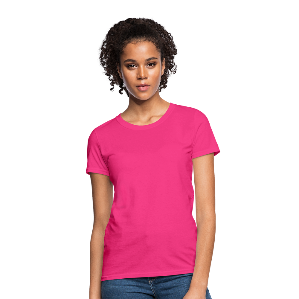 Customizable Women's T-Shirt add your own photos, images, designs, quotes, texts and more - fuchsia