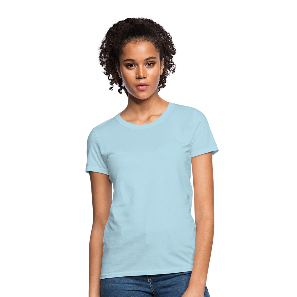 Customizable Women's T-Shirt add your own photos, images, designs, quotes, texts and more - powder blue