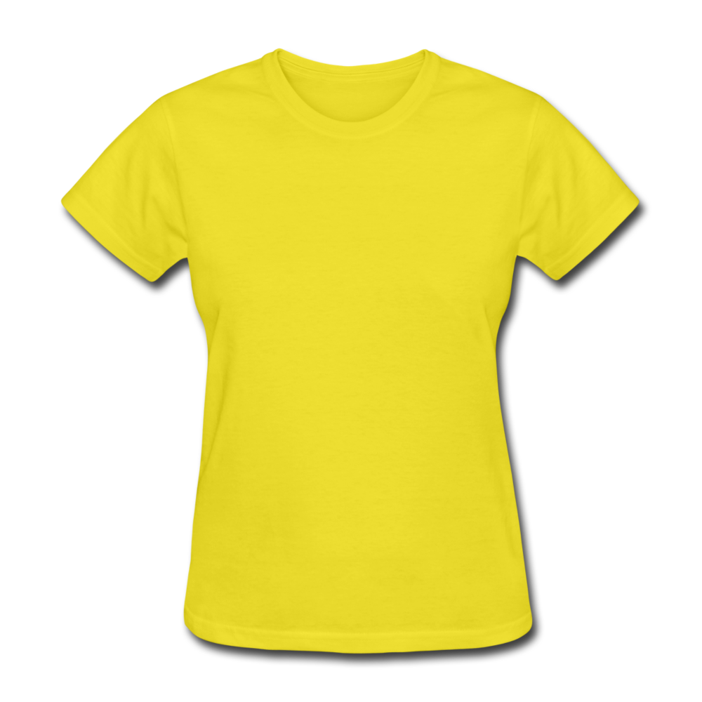 Customizable Women's T-Shirt add your own photos, images, designs, quotes, texts and more - yellow