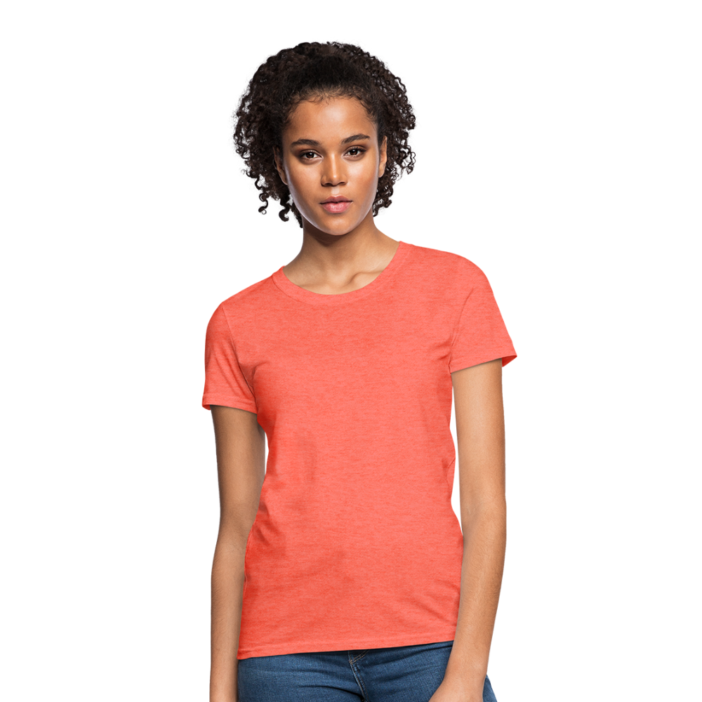 Customizable Women's T-Shirt add your own photos, images, designs, quotes, texts and more - heather coral