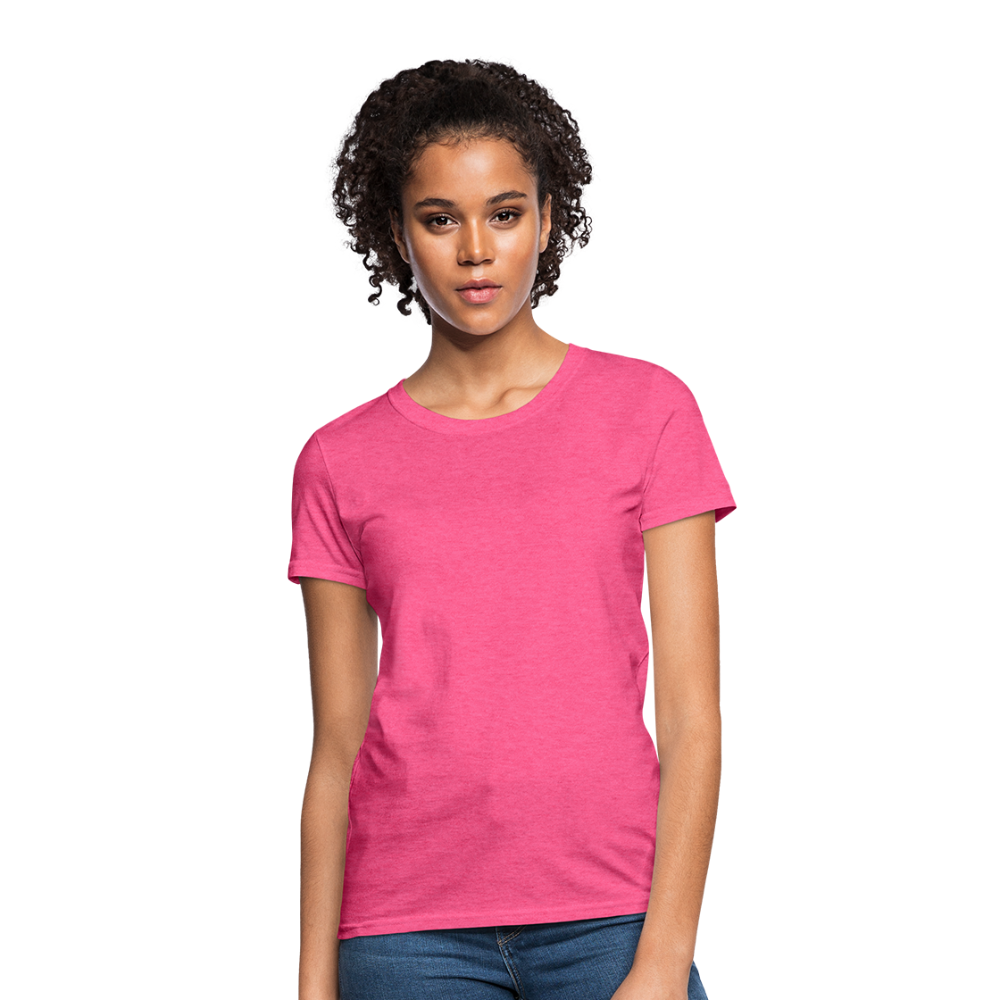 Customizable Women's T-Shirt add your own photos, images, designs, quotes, texts and more - heather pink