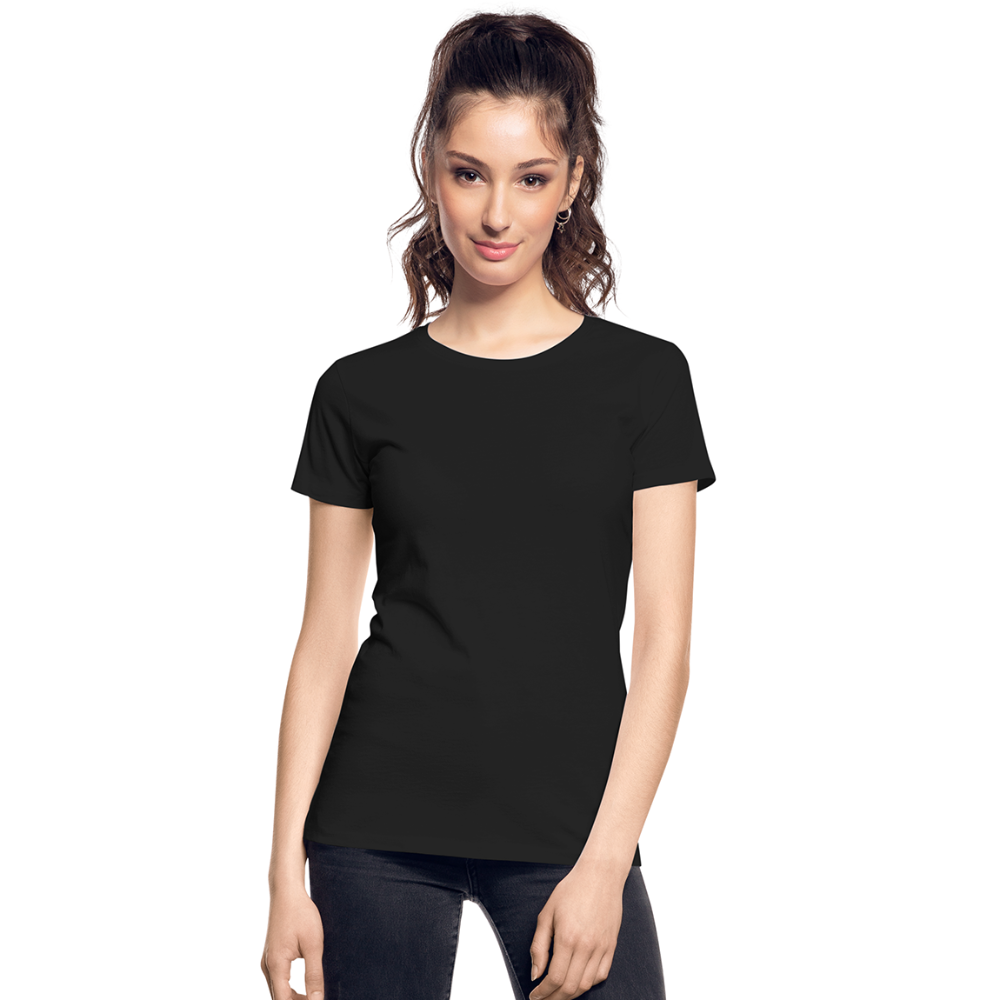 Customizable Women’s Premium Organic T-Shirt add your own photos, images, designs, quotes, texts and more - black