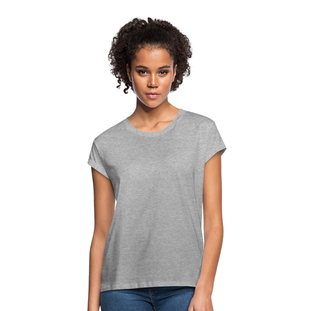Customizable Women's Relaxed Fit T-Shirt add your own photos, images, designs, quotes, texts and more - heather gray