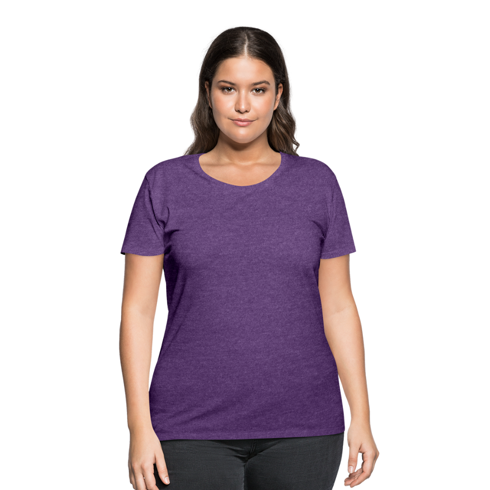 Customizable Women’s Curvy T-Shirt add your own photos, images, designs, quotes, texts and more - heather purple
