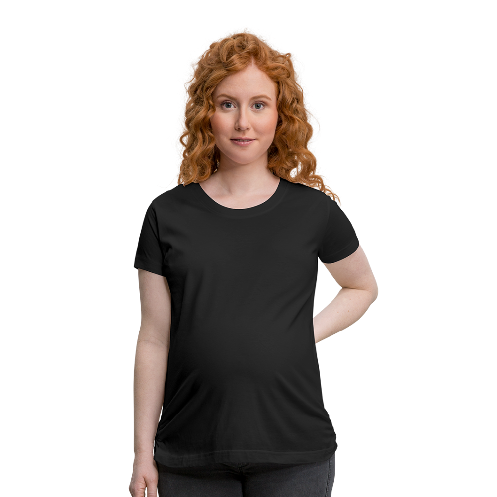 Customizable Women’s Maternity T-Shirt add your own photos, images, designs, quotes, texts and more - black