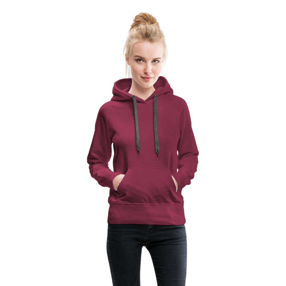 Customizable Women’s Premium Hoodie add your own photos, images, designs, quotes, texts and more - burgundy