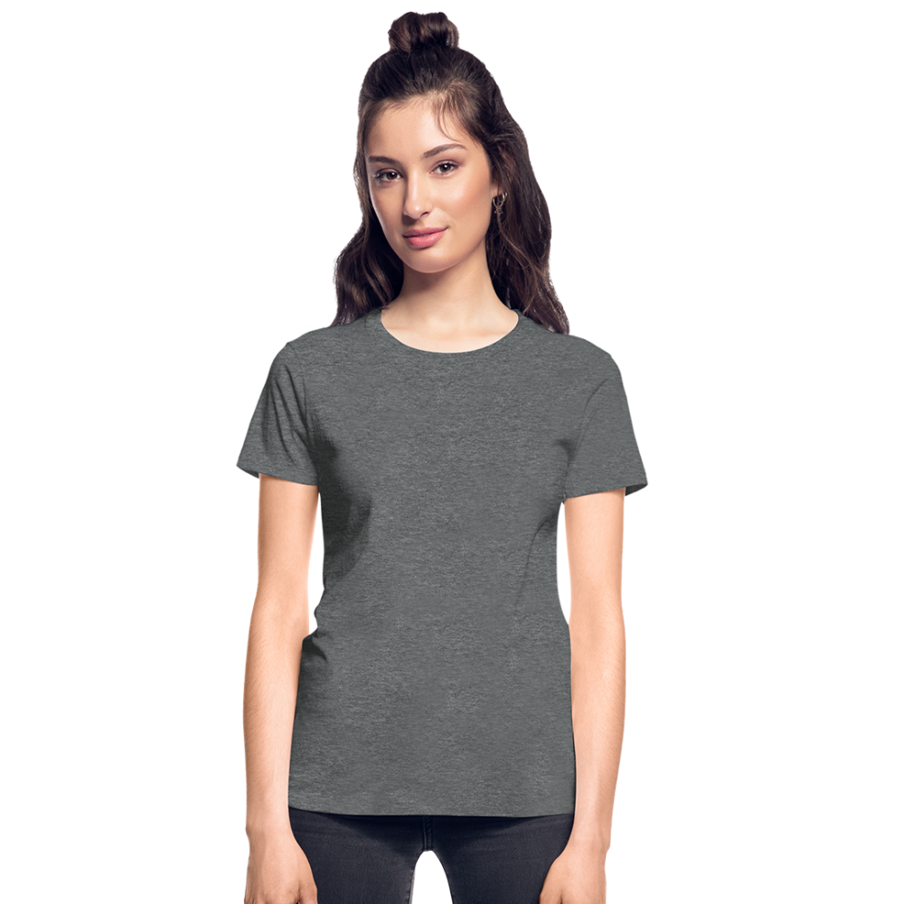 Customizable Gildan Ultra Cotton Ladies T-Shirt add your own photos, images, designs, quotes, texts and more - deep heather