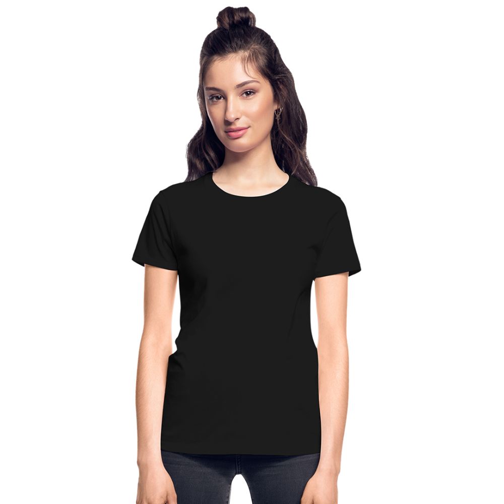 Customizable Gildan Ultra Cotton Ladies T-Shirt add your own photos, images, designs, quotes, texts and more - black