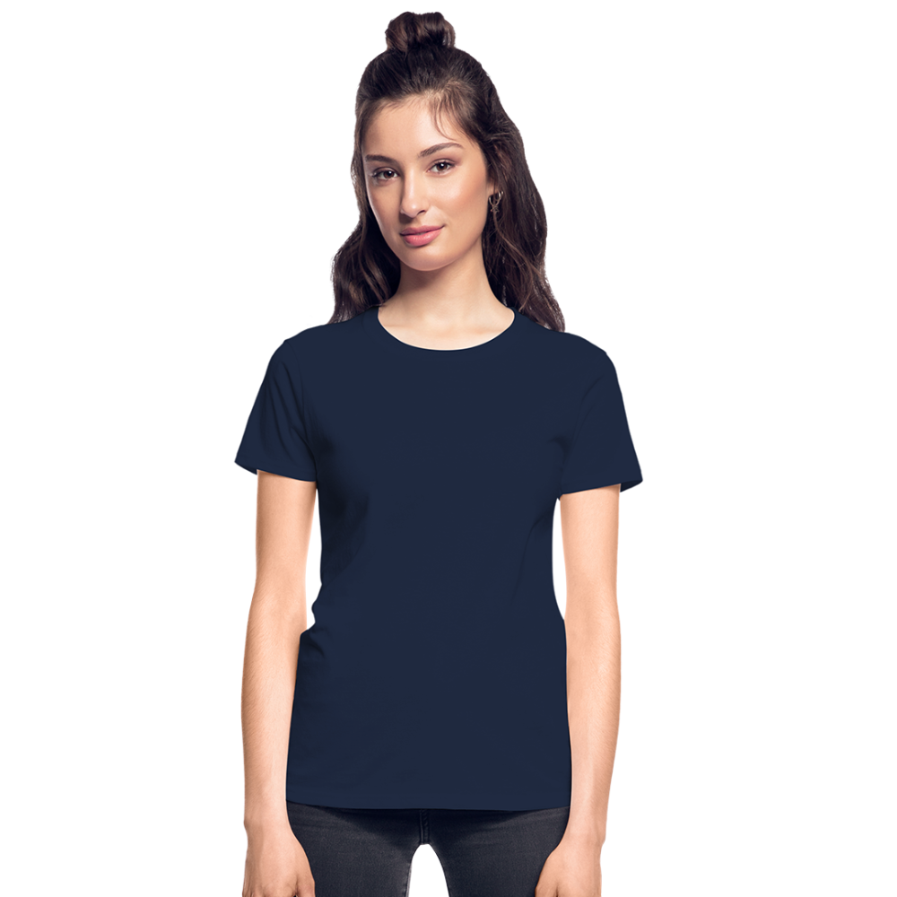 Customizable Gildan Ultra Cotton Ladies T-Shirt add your own photos, images, designs, quotes, texts and more - navy