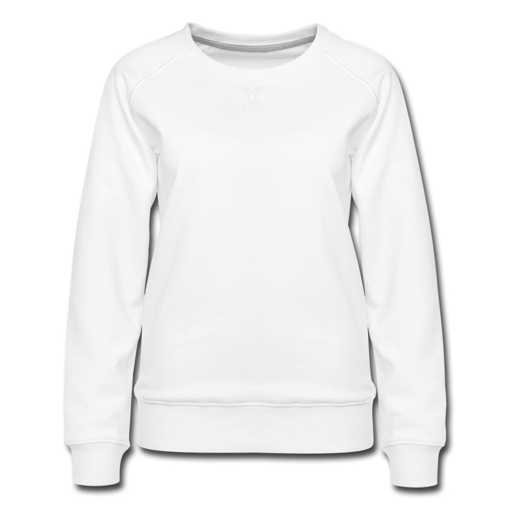 Customizable Women’s Premium Sweatshirt add your own photos, images, designs, quotes, texts and more - white