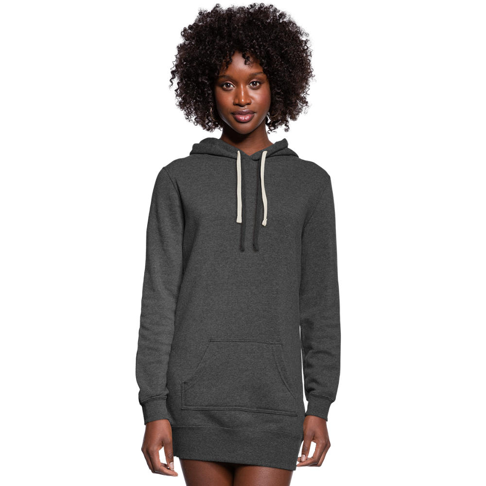 Customizable Women's Hoodie Dress add your own photos, images, designs, quotes, texts and more - heather black
