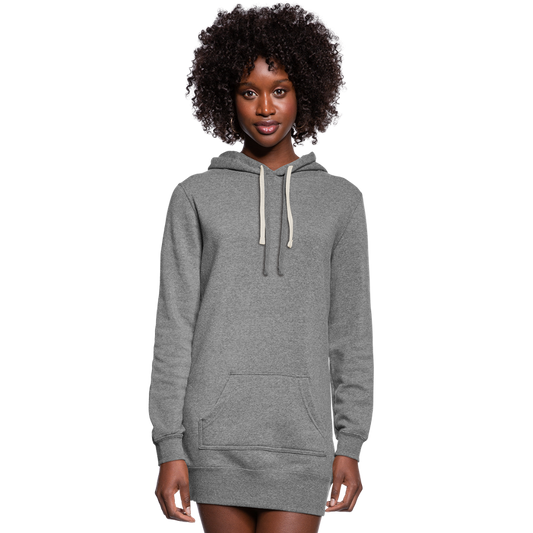 Customizable Women's Hoodie Dress add your own photos, images, designs, quotes, texts and more - heather gray