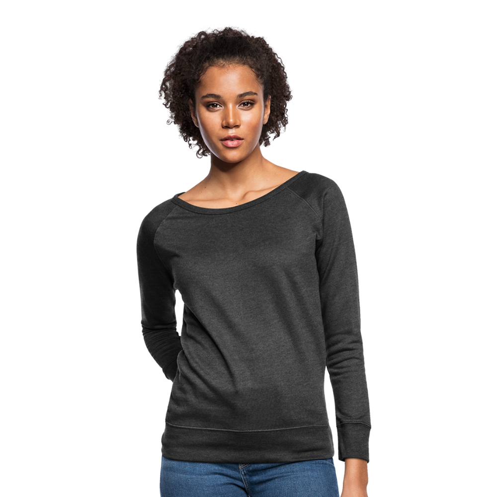 Customizable Women’s Crewneck Sweatshirt add your own photos, images, designs, quotes, texts and more - heather black