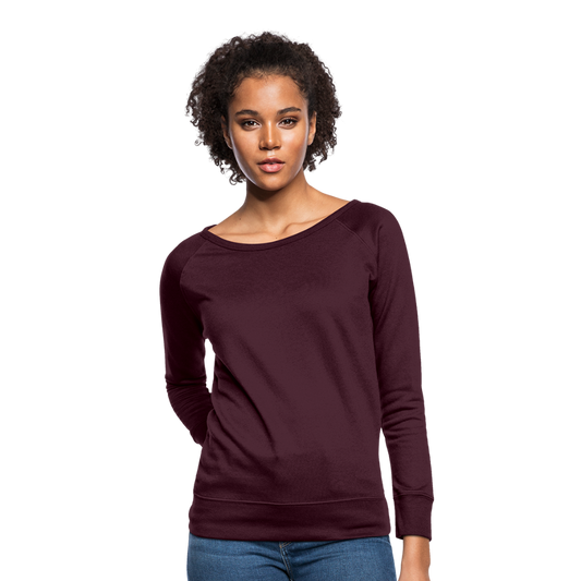 Customizable Women’s Crewneck Sweatshirt add your own photos, images, designs, quotes, texts and more - plum