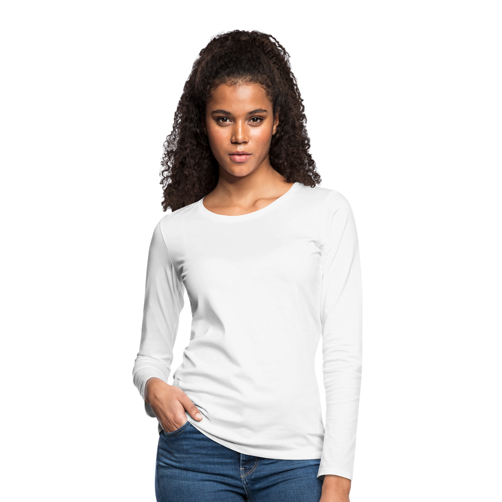 Customizable Women's Premium Long Sleeve T-Shirt add your own photos, images, designs, quotes, texts and more - white
