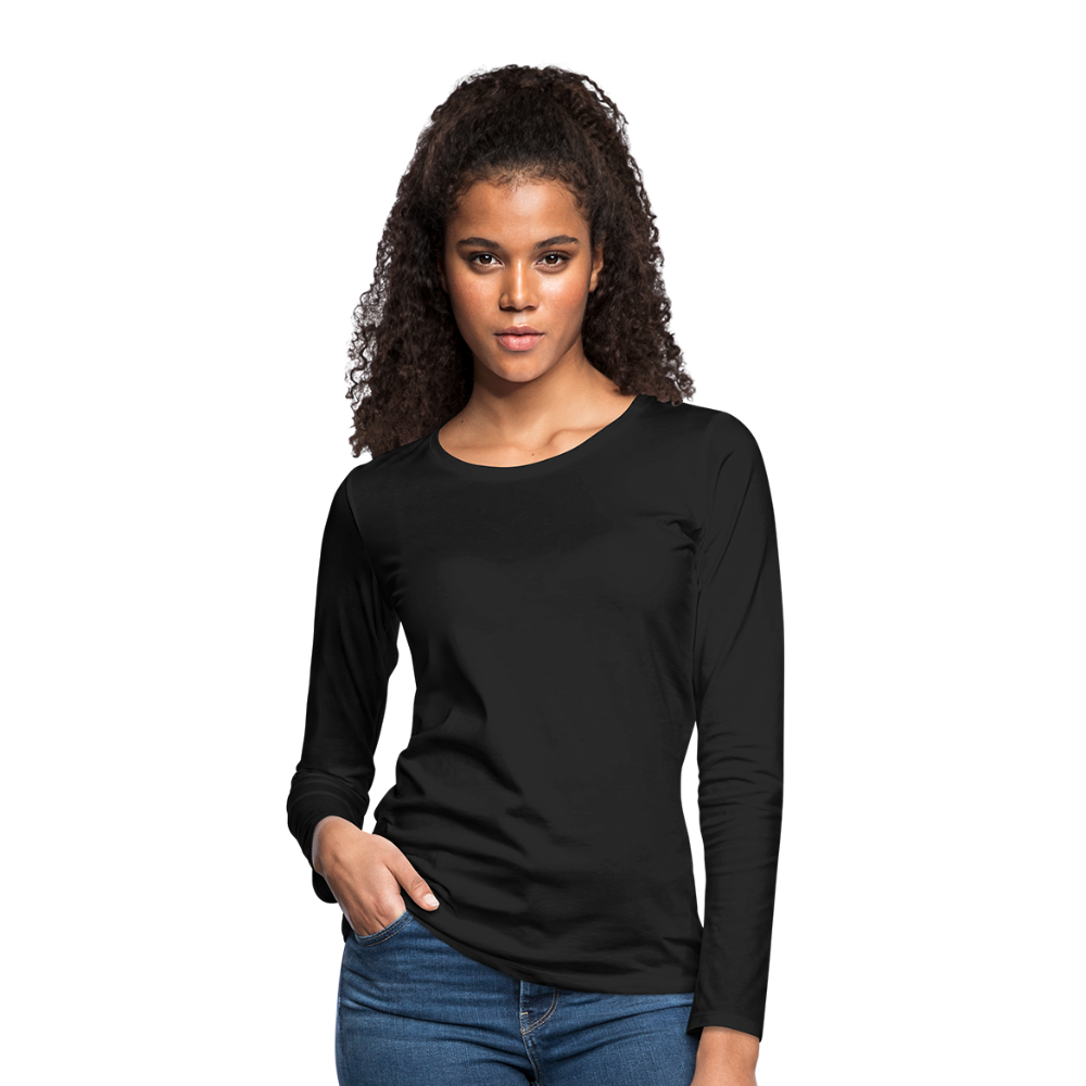 Customizable Women's Premium Long Sleeve T-Shirt add your own photos, images, designs, quotes, texts and more - black