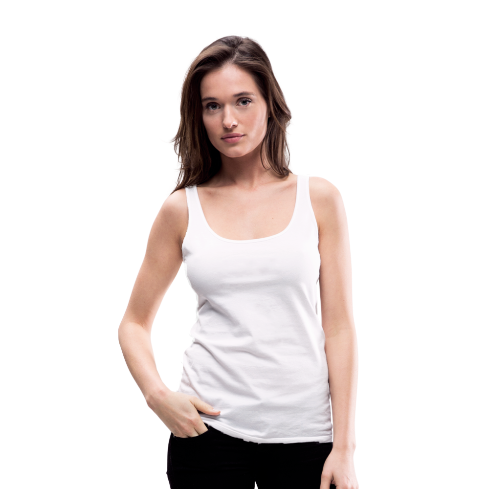 Customizable Women’s Premium Tank Top add your own photos, images, designs, quotes, texts and more - white