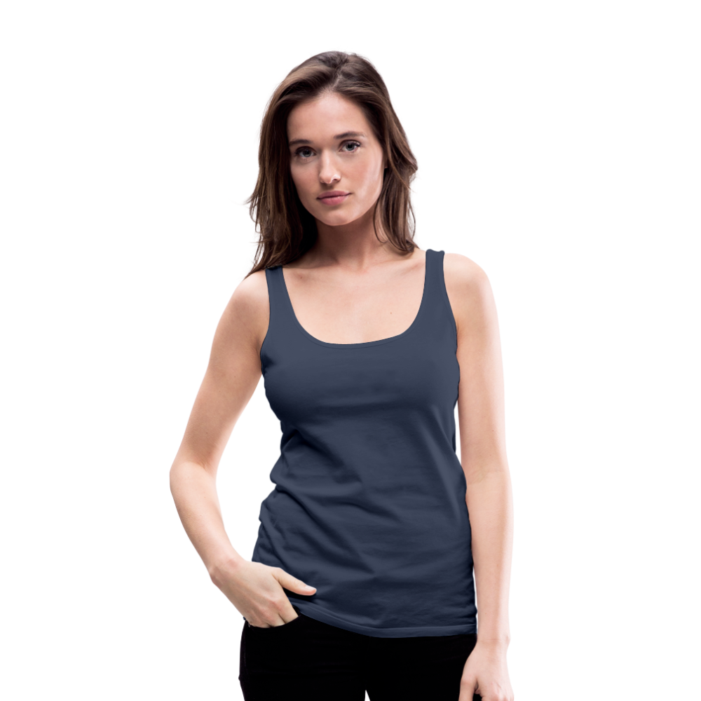 Customizable Women’s Premium Tank Top add your own photos, images, designs, quotes, texts and more - navy