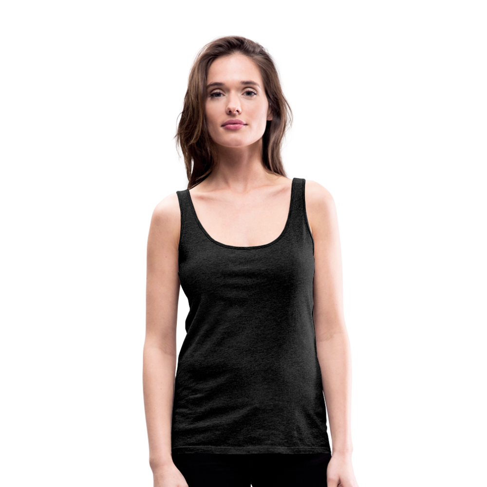 Customizable Women’s Premium Tank Top add your own photos, images, designs, quotes, texts and more - charcoal gray