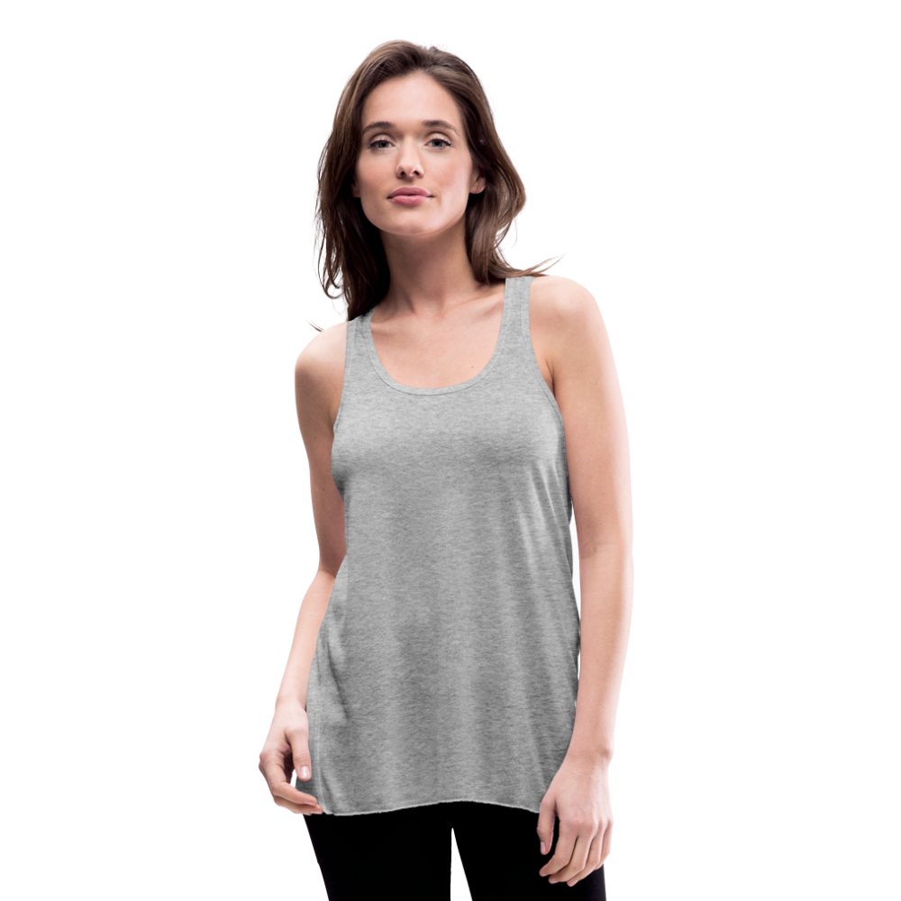 Customizable Women's Flowy Tank Top by Bella add your own photos, images, designs, quotes, texts and more - heather gray