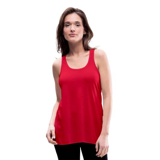 Customizable Women's Flowy Tank Top by Bella add your own photos, images, designs, quotes, texts and more - red
